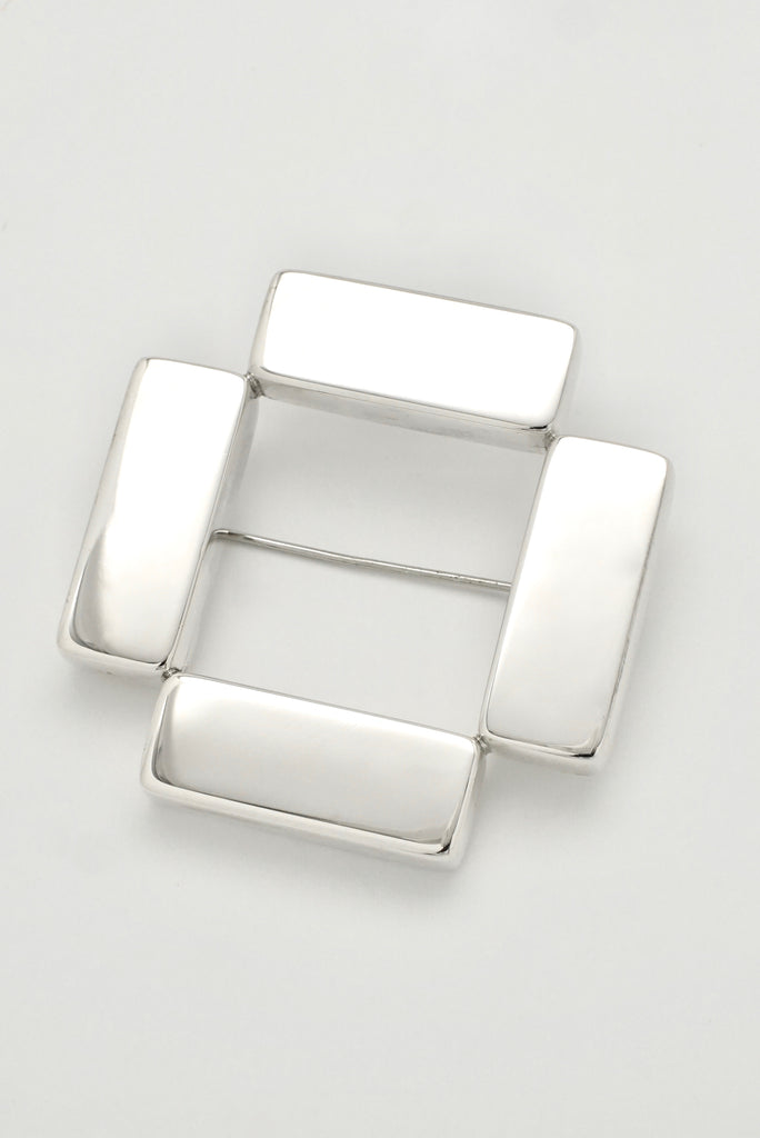 Vintage Georg Jensen Sterling Silver Square Brooch - design 379 Astrid Fog