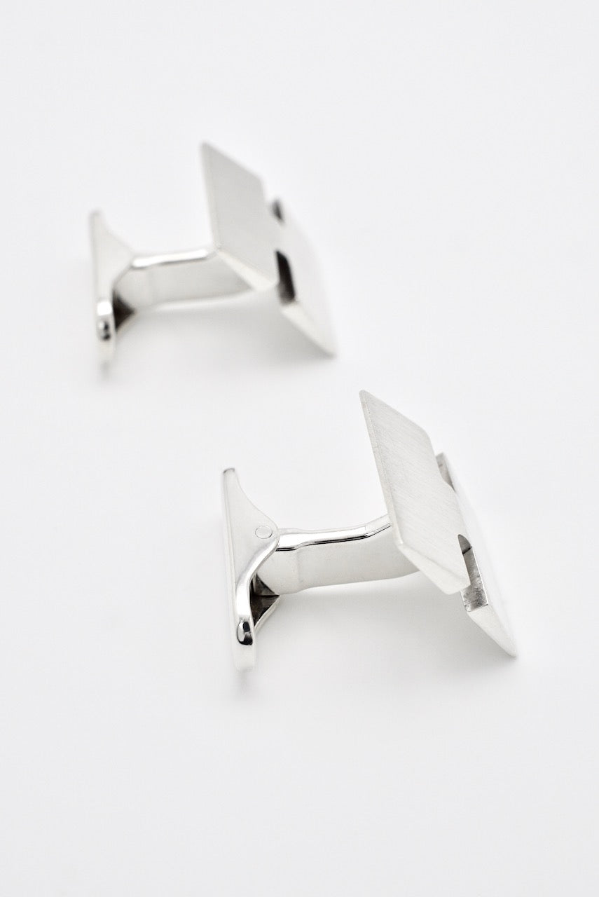 Vintage Hans Hansen Sterling Silver H Cufflinks 1970s