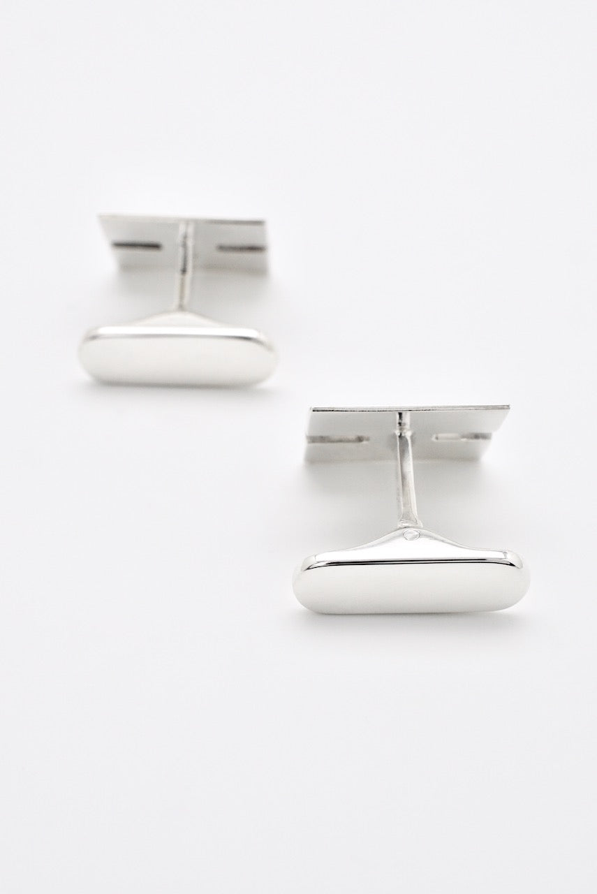 Vintage Hans Hansen Sterling Silver H Cufflinks 1970s