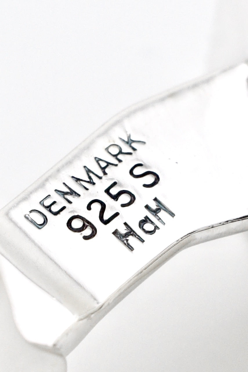 Vintage Hans Hansen Sterling Silver H Cufflinks 1970s