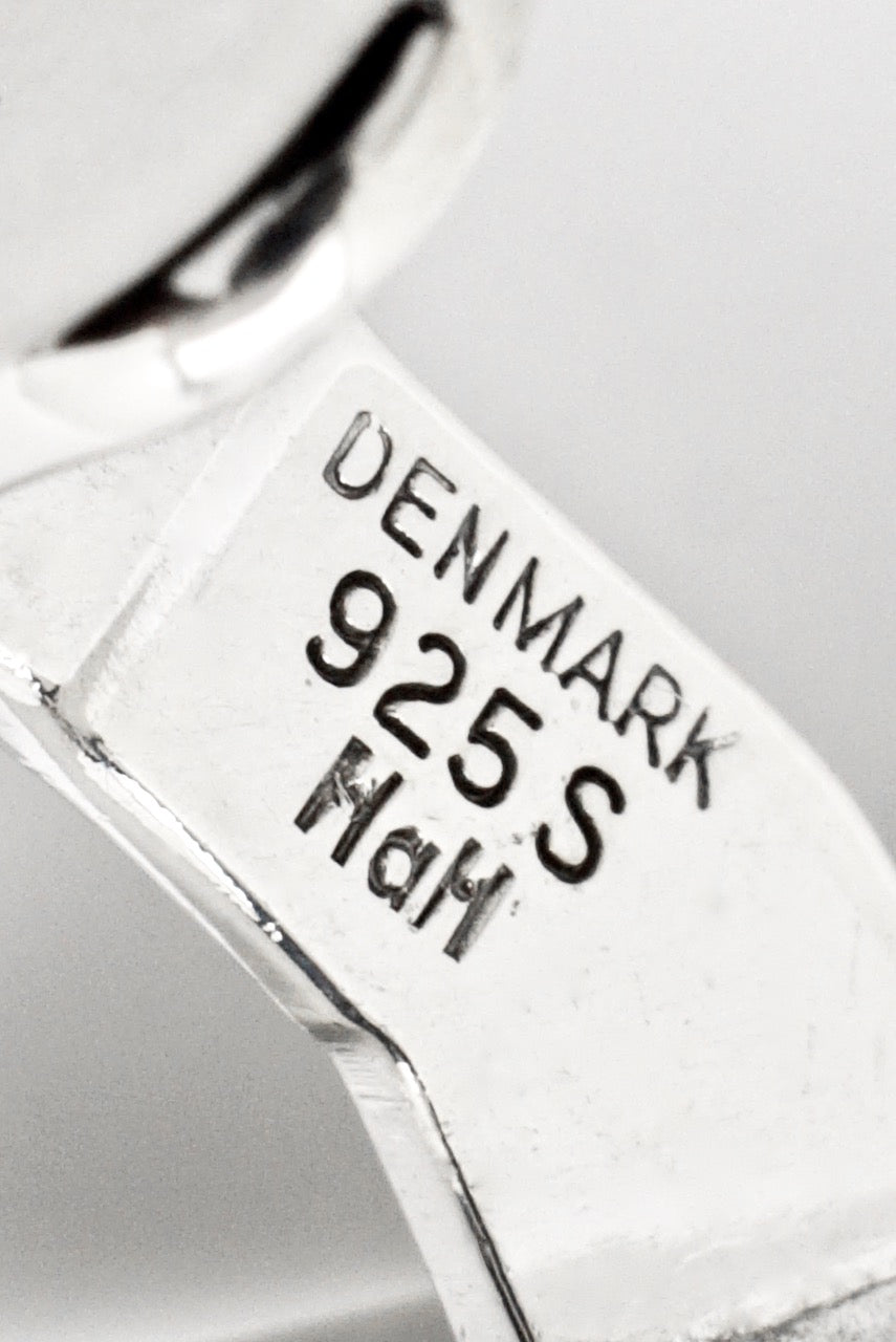 Vintage Hans Hansen Sterling Silver Triangular Cufflinks 1970s