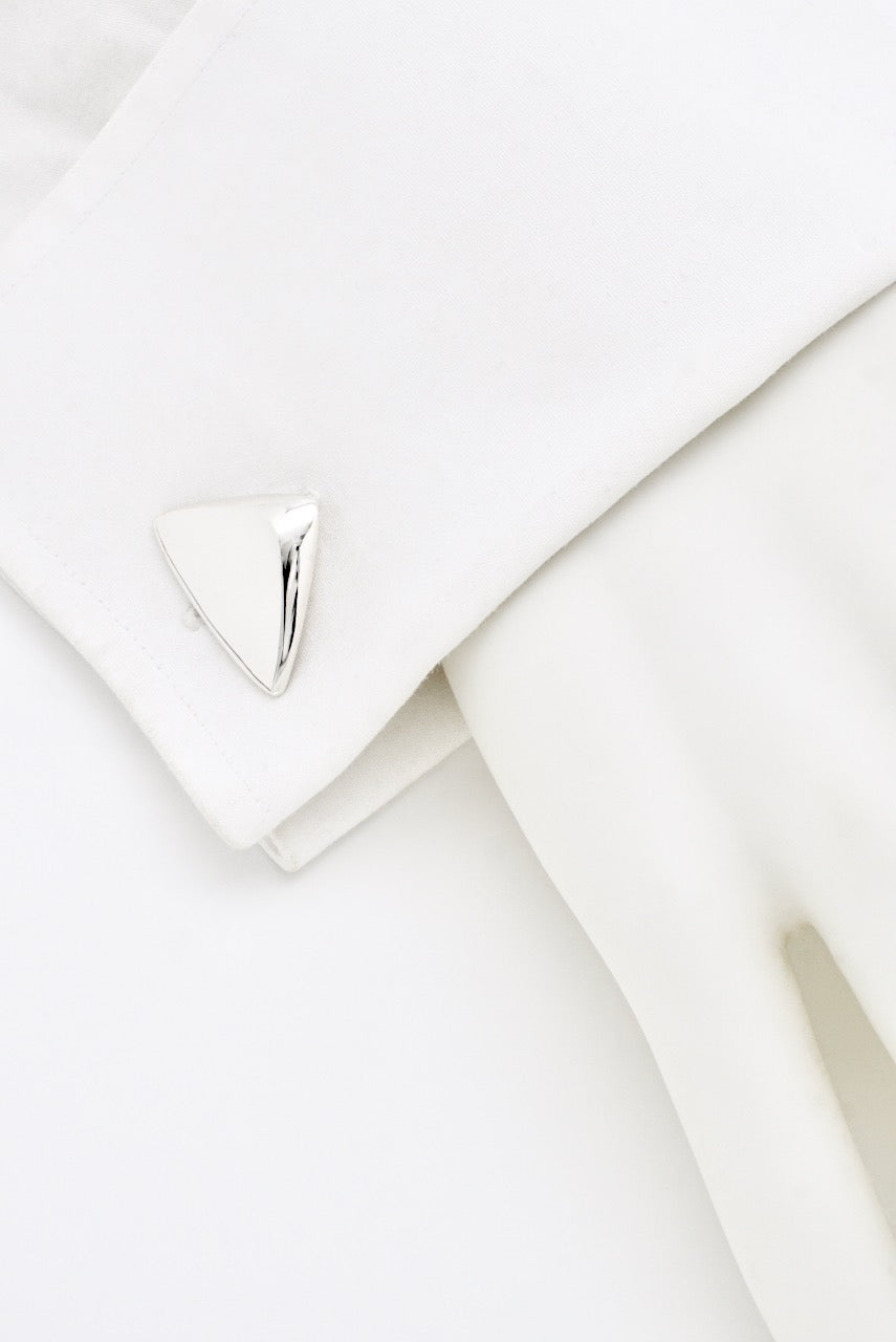 Vintage Hans Hansen Sterling Silver Triangular Cufflinks 1970s
