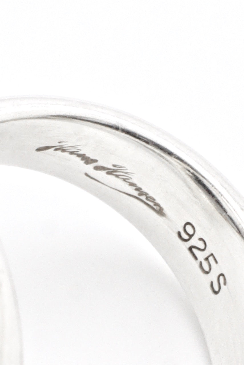 Vintage Hans Hansen Sterling Silver Oval Hoop Ring 1970s