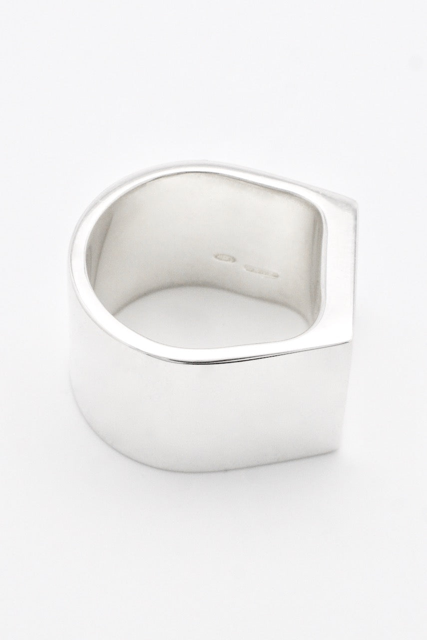 Vintage Gucci Sterling Silver Square Signet Ring