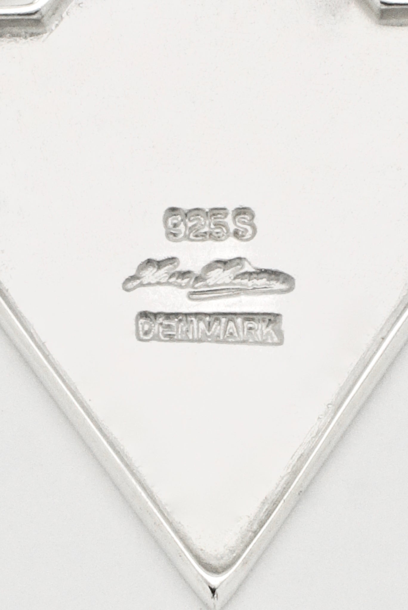 Vintage Hans Hansen Sterling Silver Hinged Lozenge Clip Earrings 1980s