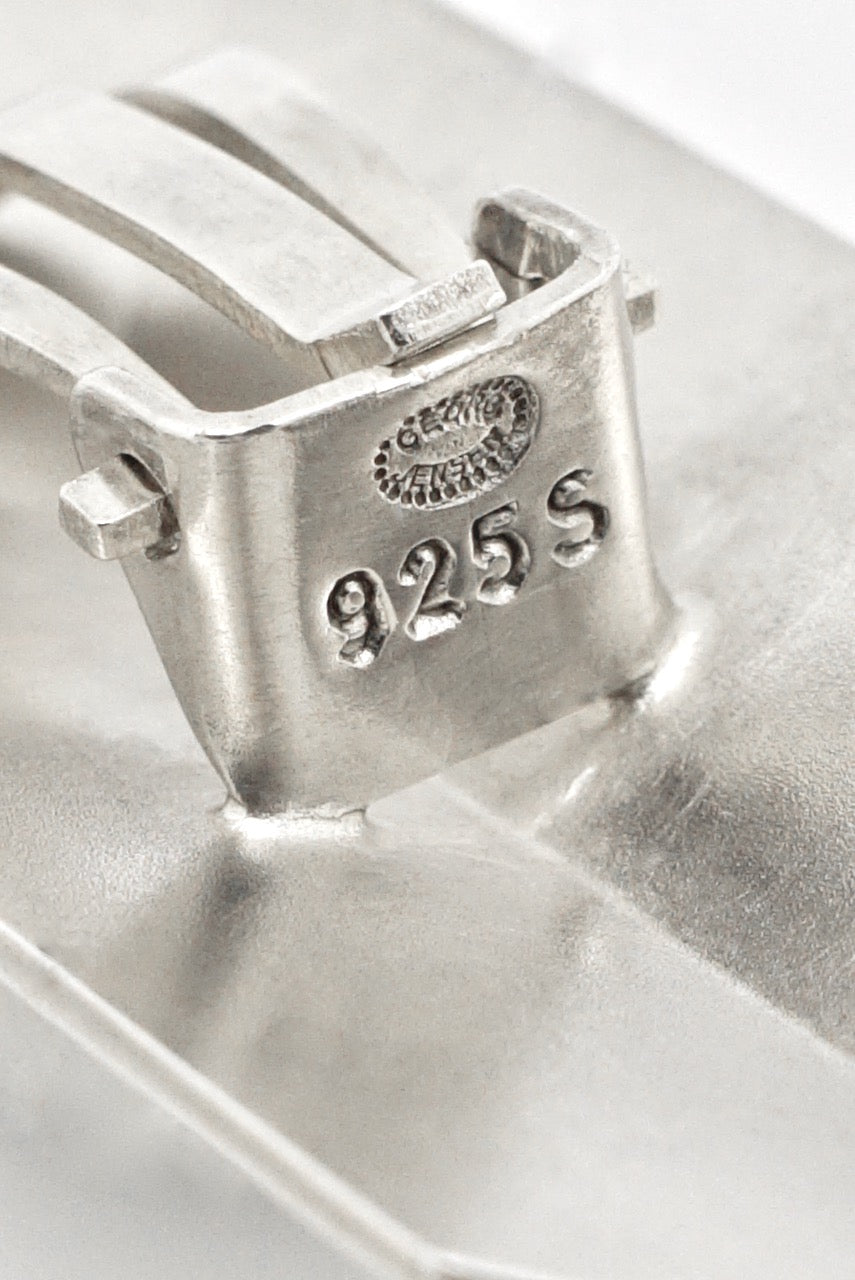 Vintage Georg Jensen Sterling Silver Rectangular Clip Earrings - Hans Hansen