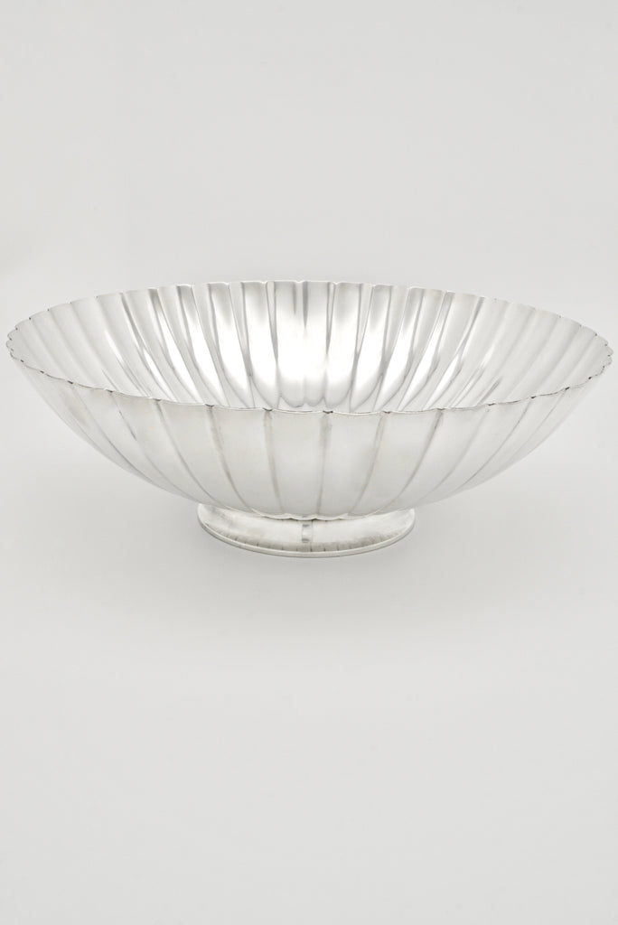 Vintage Georg Jensen Sterling Silver Ribbed Bowl - Design 856B Sigvard Bernadotte