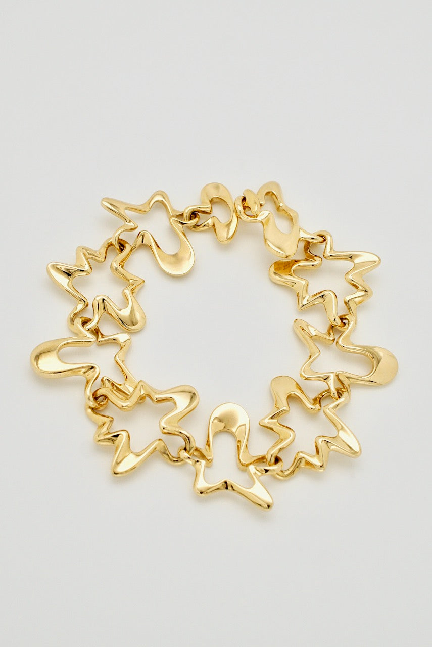 Vintage Georg Jensen 18k Gold Splash Bracelet - design 1088B Henning Koppel