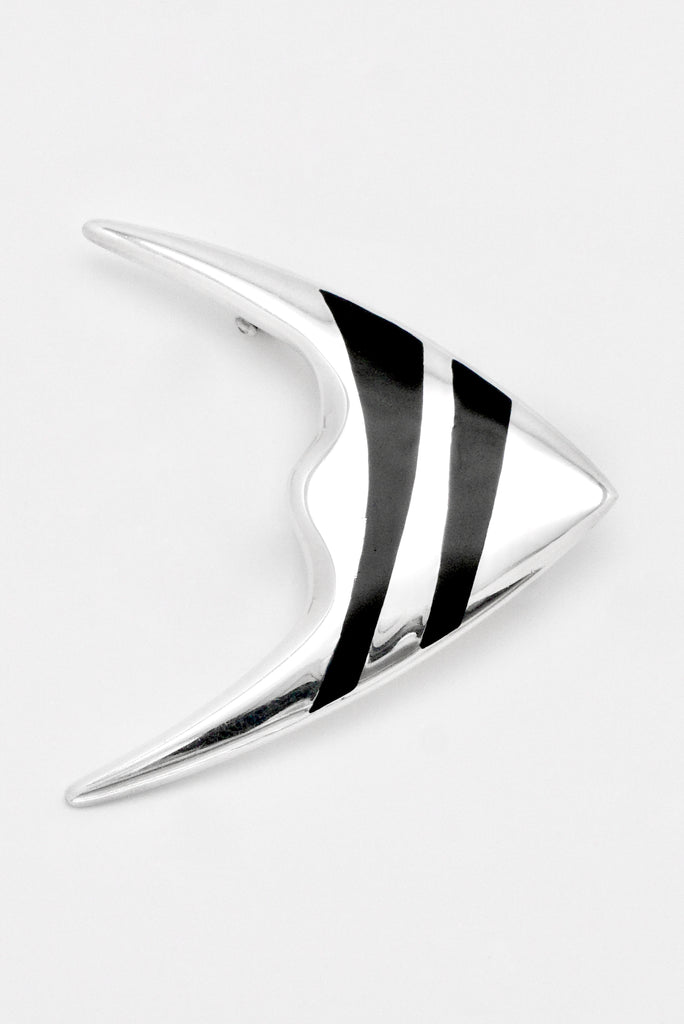 Vintage Meka Sterling Silver Enamel Fish Brooch Pin - Denmark