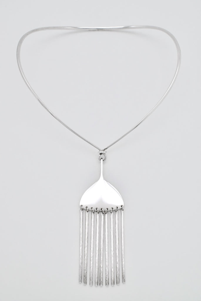 Vintage Georg Jensen Sterling Silver Tassel Necklace - Design 142 & 167