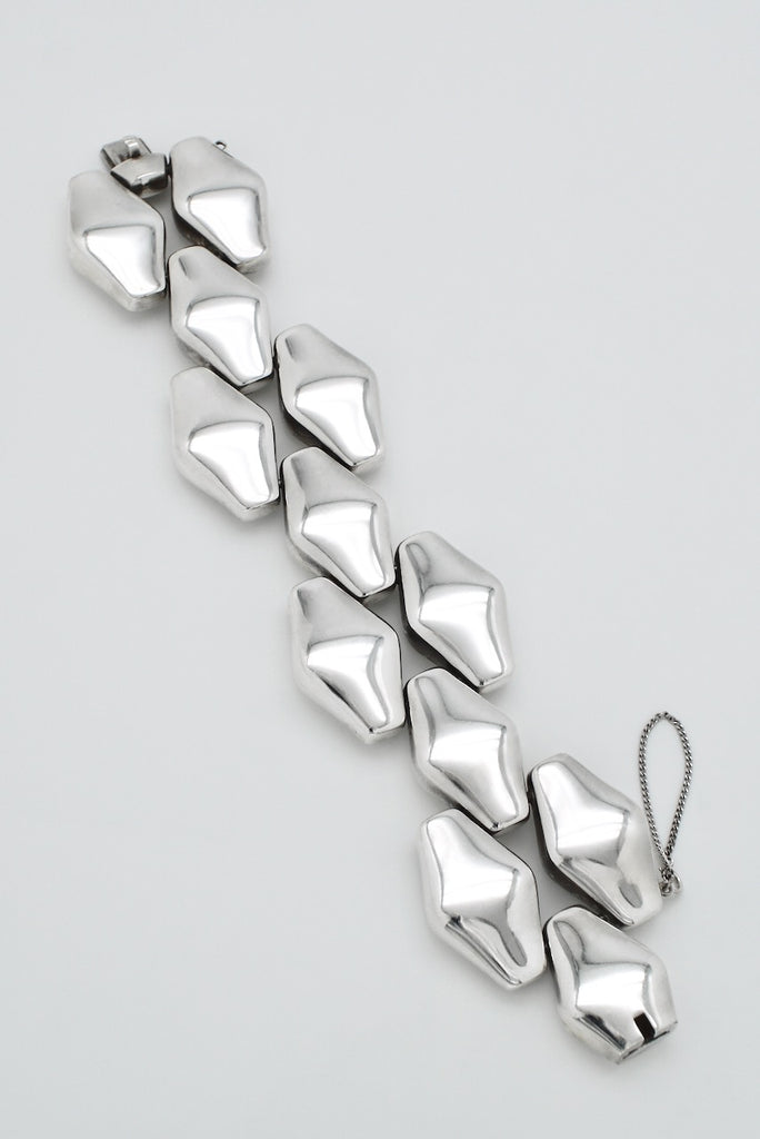 Vintage Georg Jensen Sterling Silver Three Row Bracelet - design 250 Kim Naver