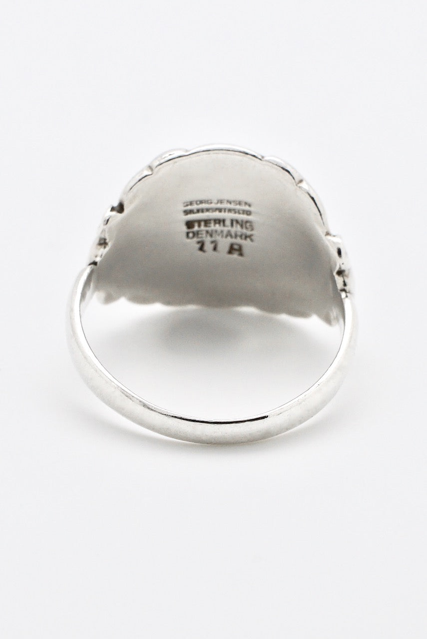 Vintage Georg Jensen Sterling Silver Carnelian Ring - design 11A 1940s