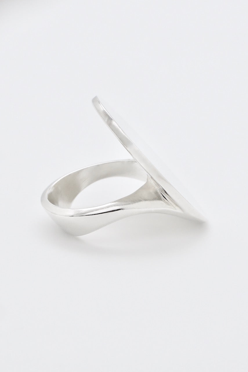 Vintage Hans Hansen Sterling Silver Oval Plaque Ring 1970s