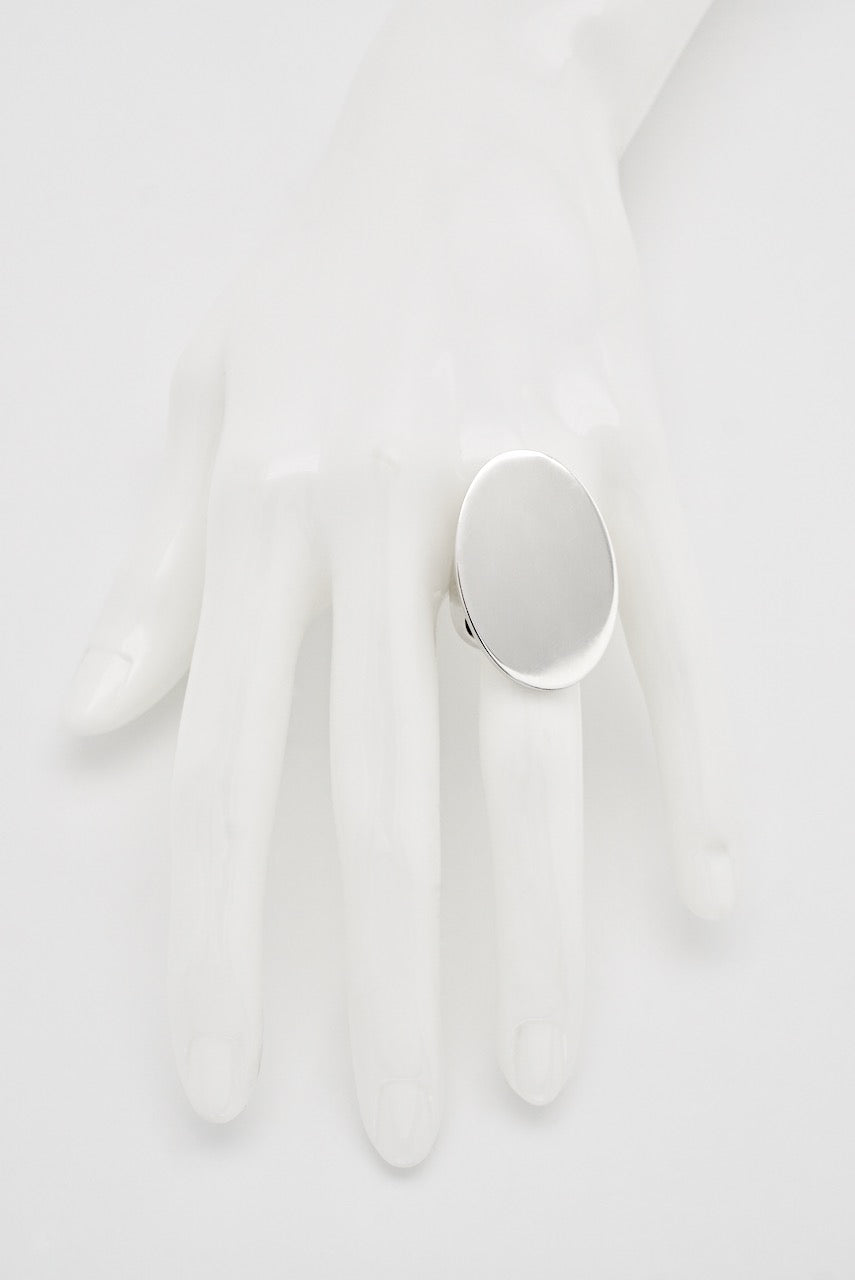 Vintage Hans Hansen Sterling Silver Oval Plaque Ring 1970s