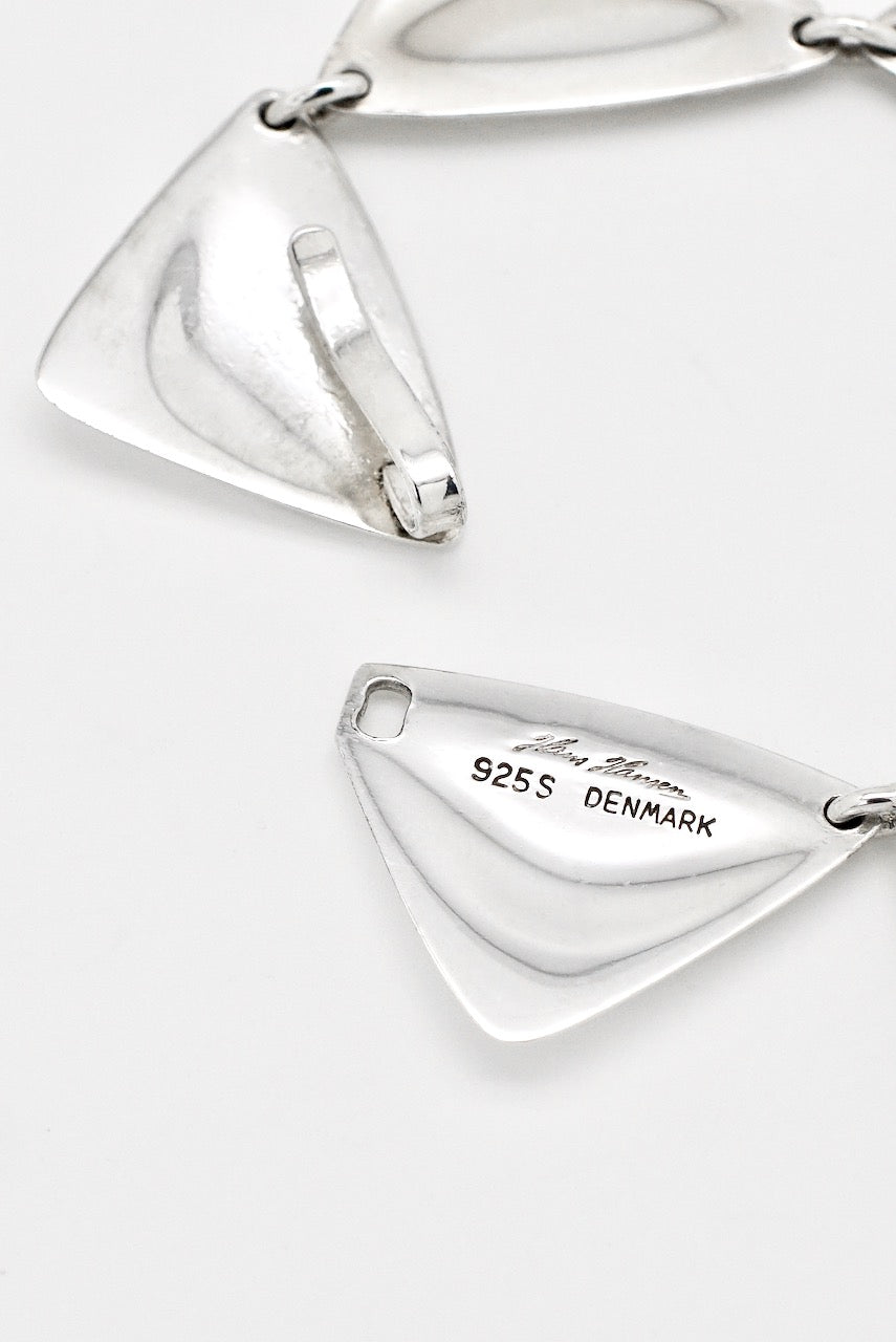 Vintage Hans Hansen Sterling Silver Triangle Necklace 1960s