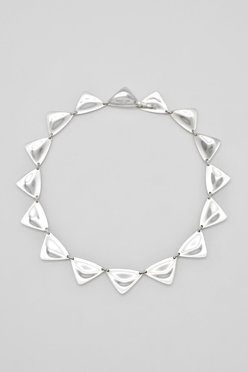 Vintage Hans Hansen Sterling Silver Triangle Necklace 1960s