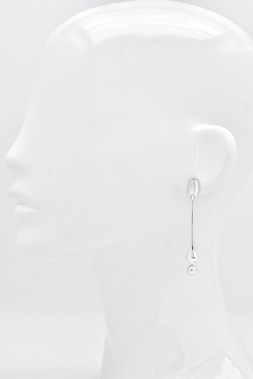 Vintage Hans Hansen Sterling Silver Modernist Drop Earrings 1970s