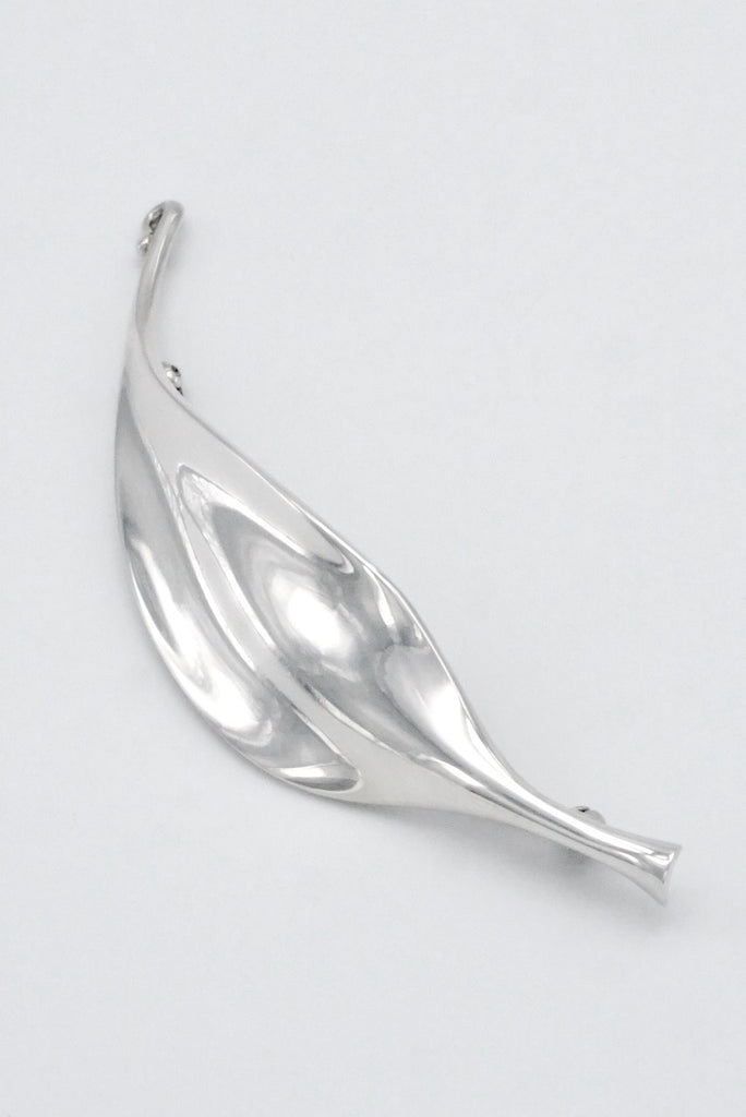 Vintage Georg Jensen Sterling Silver Plume Brooch - Design 391 Torun