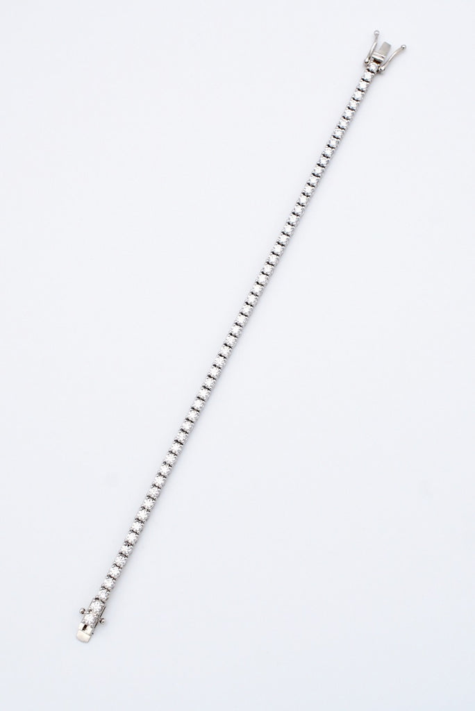 18k White Gold Diamond Line Tennis Bracelet