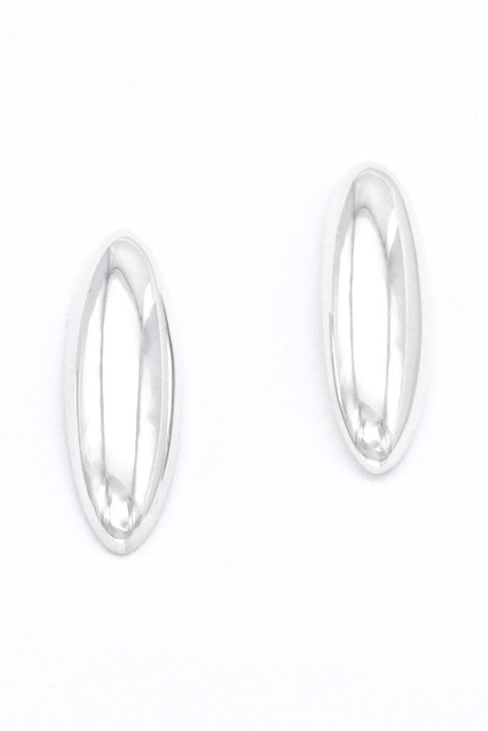 Vintage Gucci Sterling Silver Oval Earrings 1990s