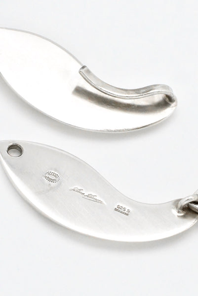 Vintage Georg Jensen Sterling Silver Leaf Necklace Hans