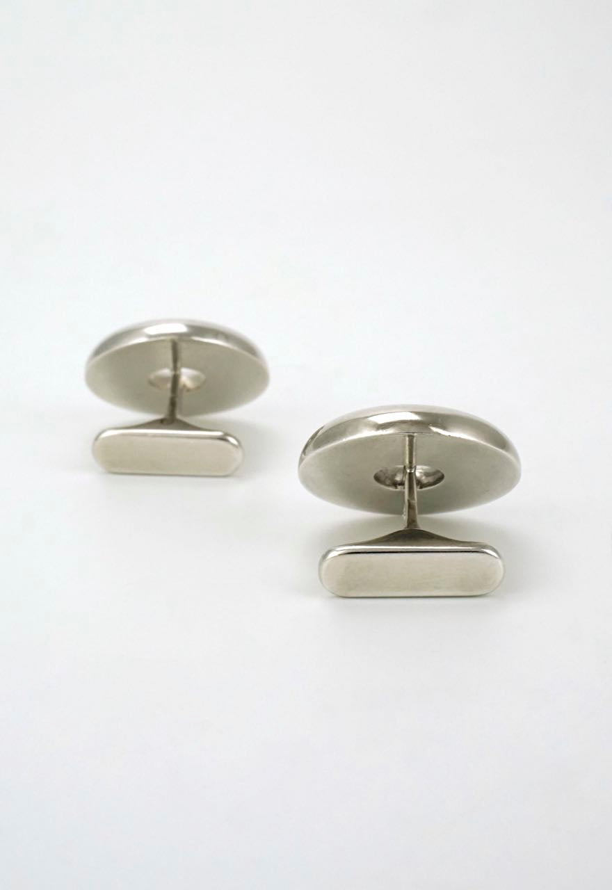 Vintage Hans Hansen silver doughnut cufflinks 1970s