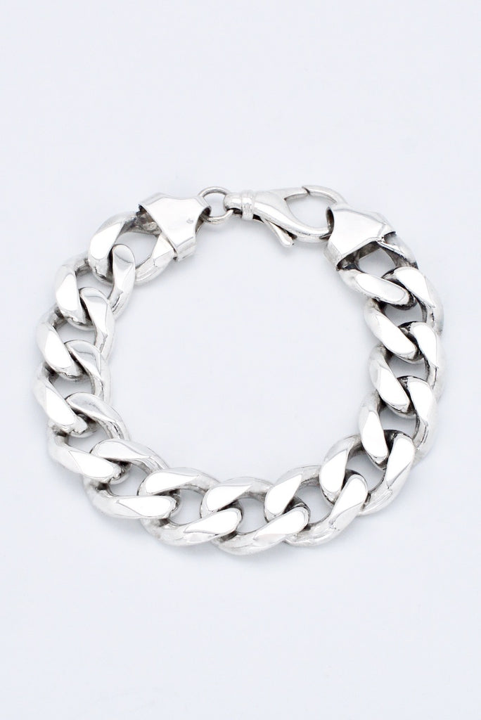 Vintage Heavy Sterling Curb Link Bracelet