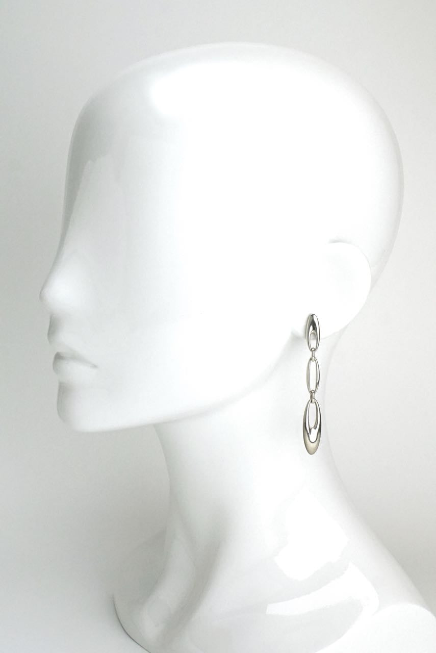 Georg Jensen Zephyr silver drop earrings - design 500