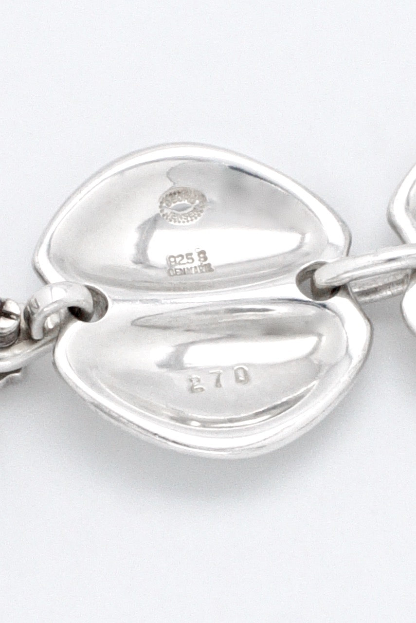 Vintage Georg Jensen Sterling Silver Disc Link Necklace - Design 270 Henning Koppel