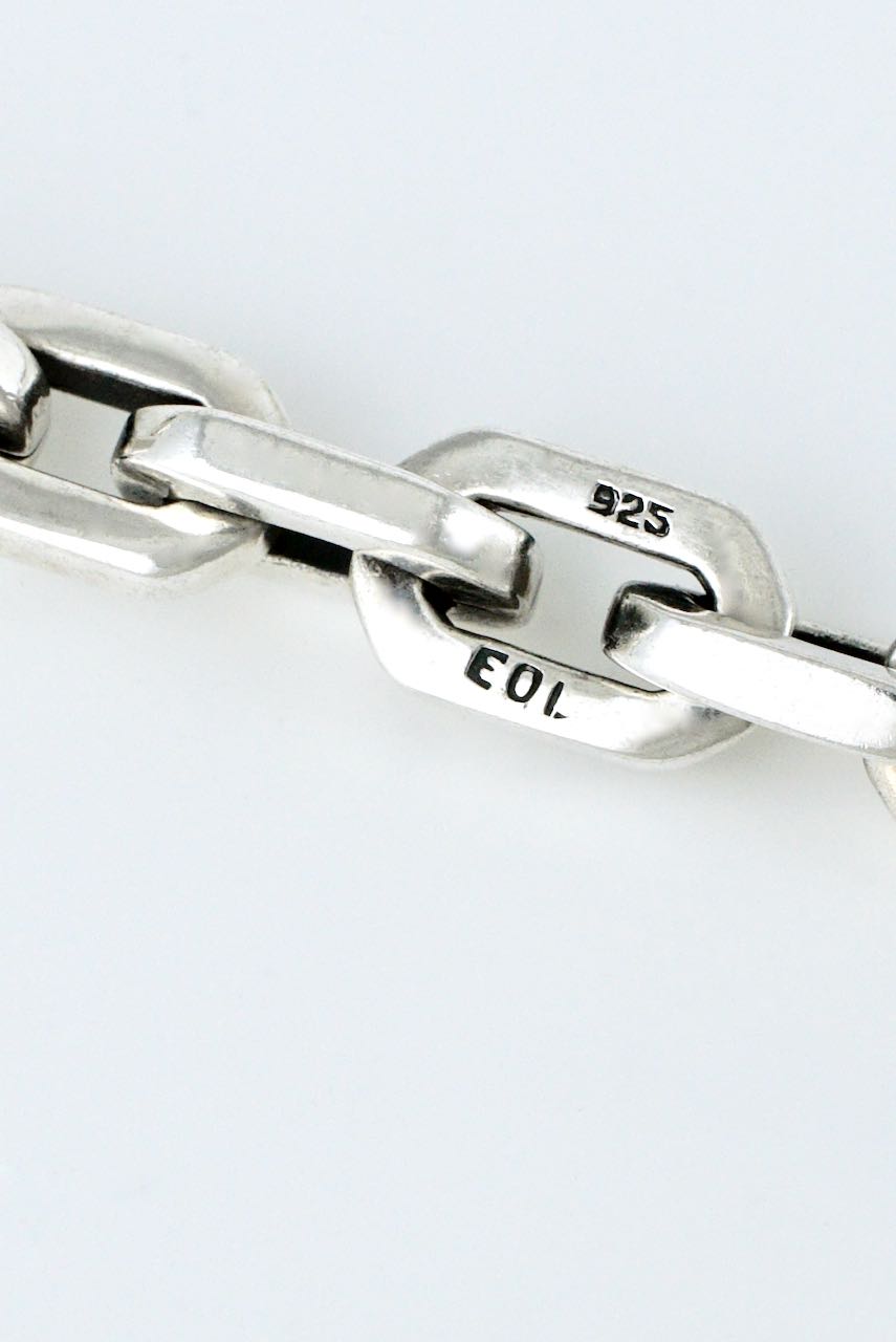 Vintage Sterling Silver Heavy Rectangular Link Chain Necklace 207grms 1970s
