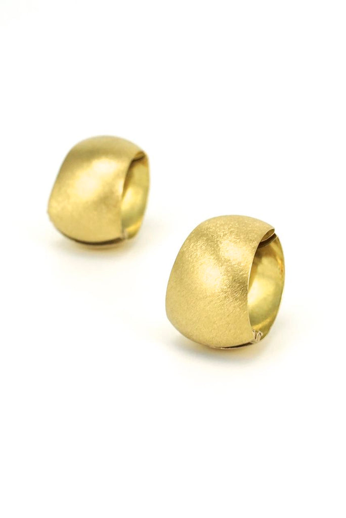 18k yellow gold double sided clip earrings 1960s