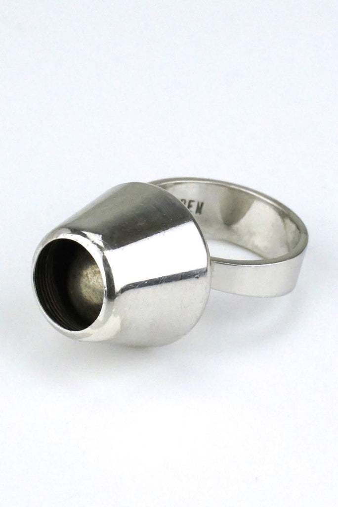 Vintage Alton Silver Conical Kinetic Ring Sweden 1960's