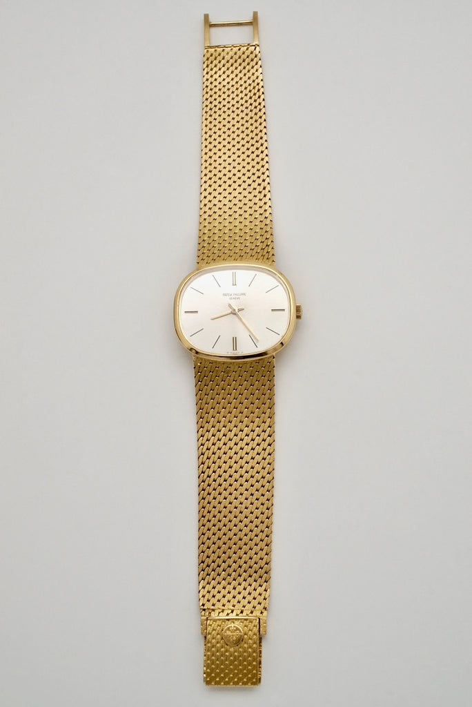Vintage 18k Yellow Gold Golden Ellipse Mens Wrist Watch - Patek Philippe