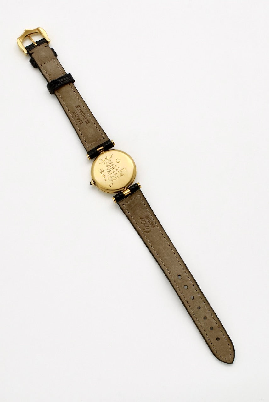 Vintage Must de Cartier Vendome Vermeil Ladies Quartz Wrist Watch