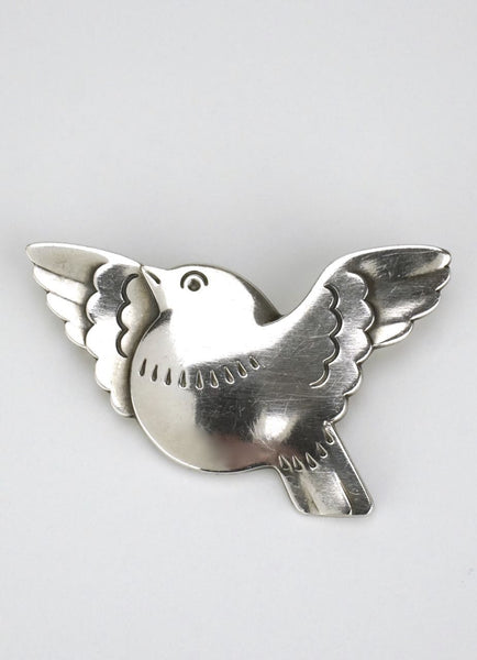 Broche Georg Jensen Colombe En Argent Sterling - Vintage Danemark, Style Scandinave