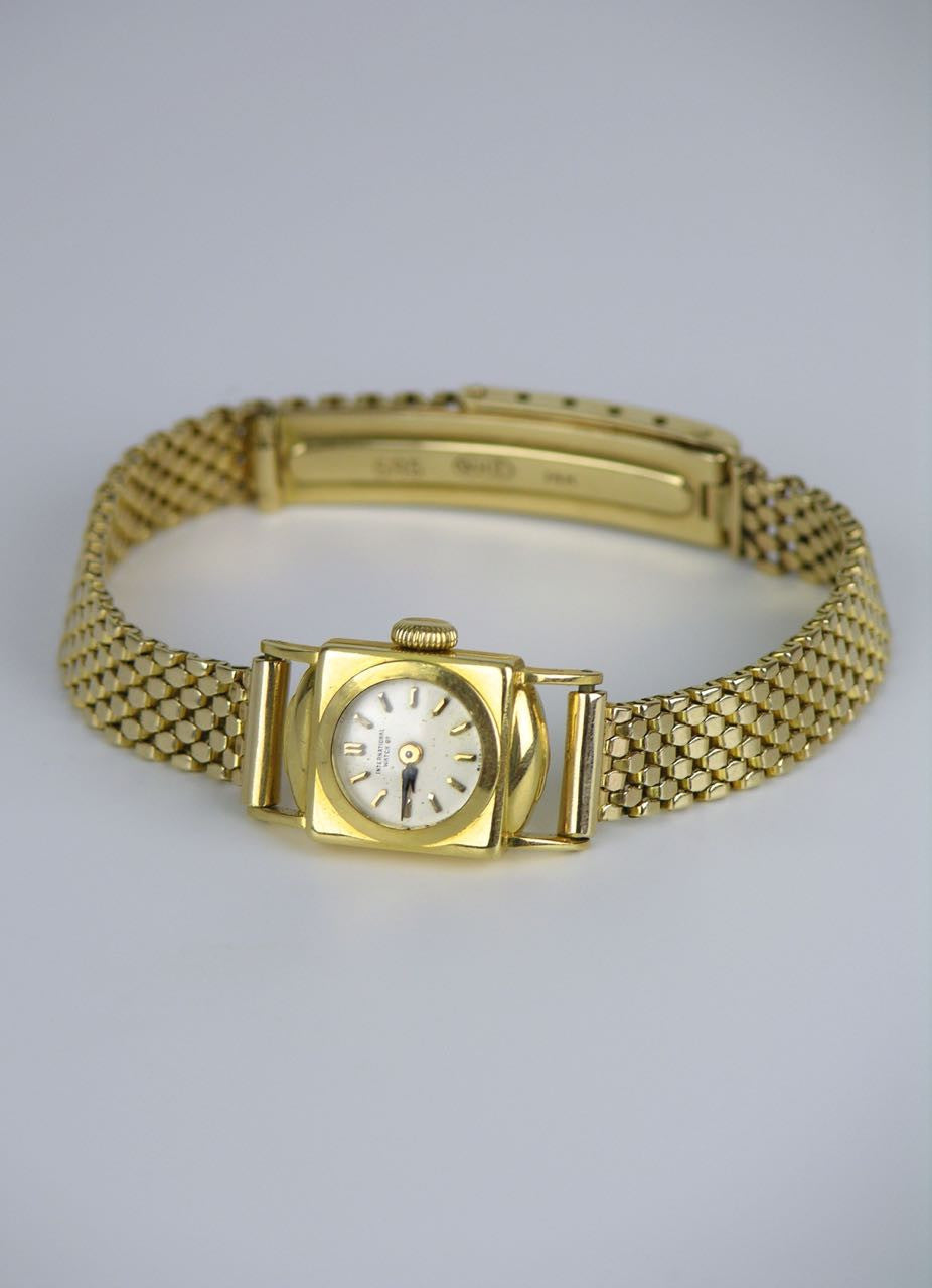 International Watch Company 14k yellow gold bracelet watch