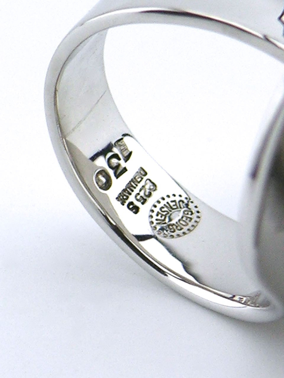 Georg Jensen silver interlocking double curve ring - design 130