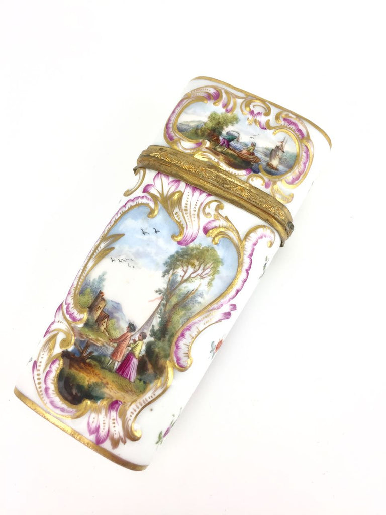 Antique 18th Century Continental Porcelain Etui