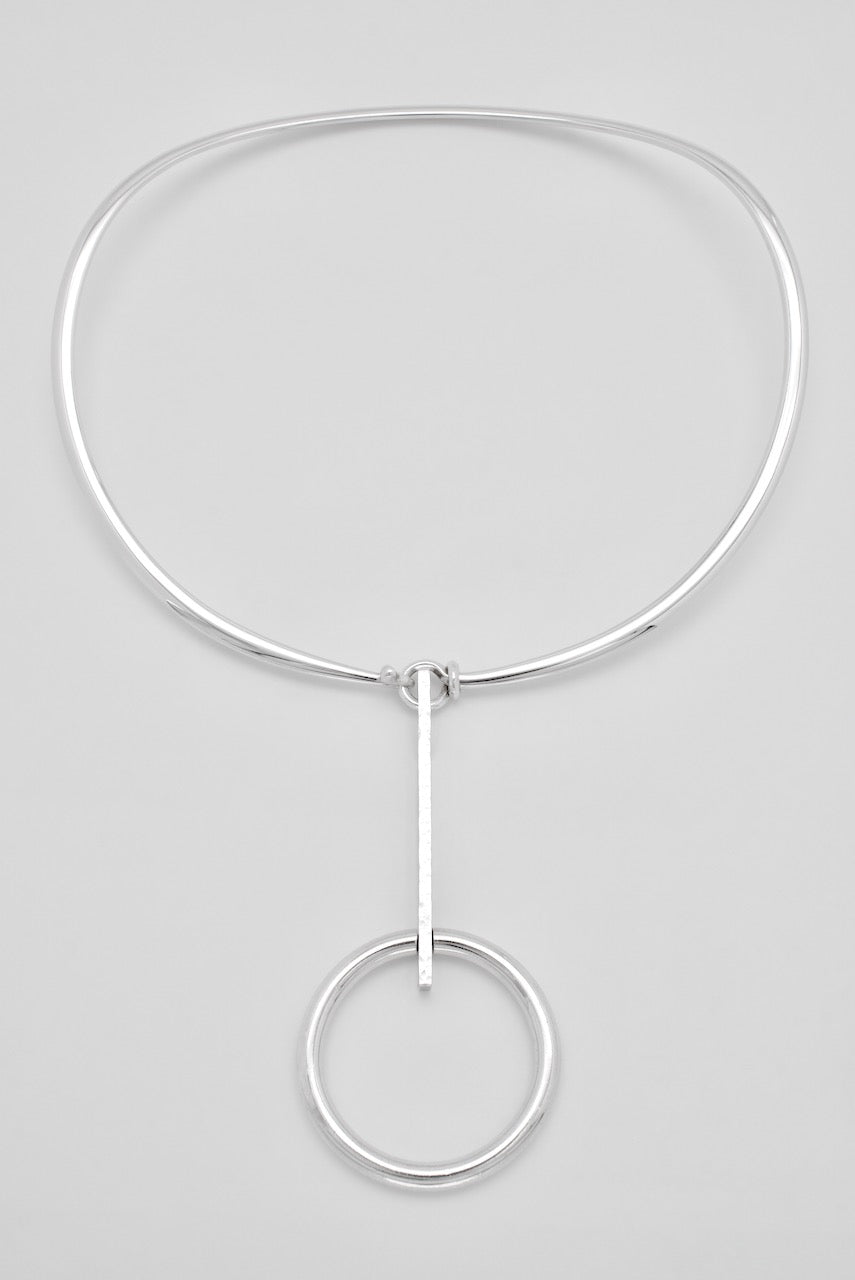Vintage Georg Jensen Sterling Silver Round Link Pendant - design 141 Bent Gabrielsen