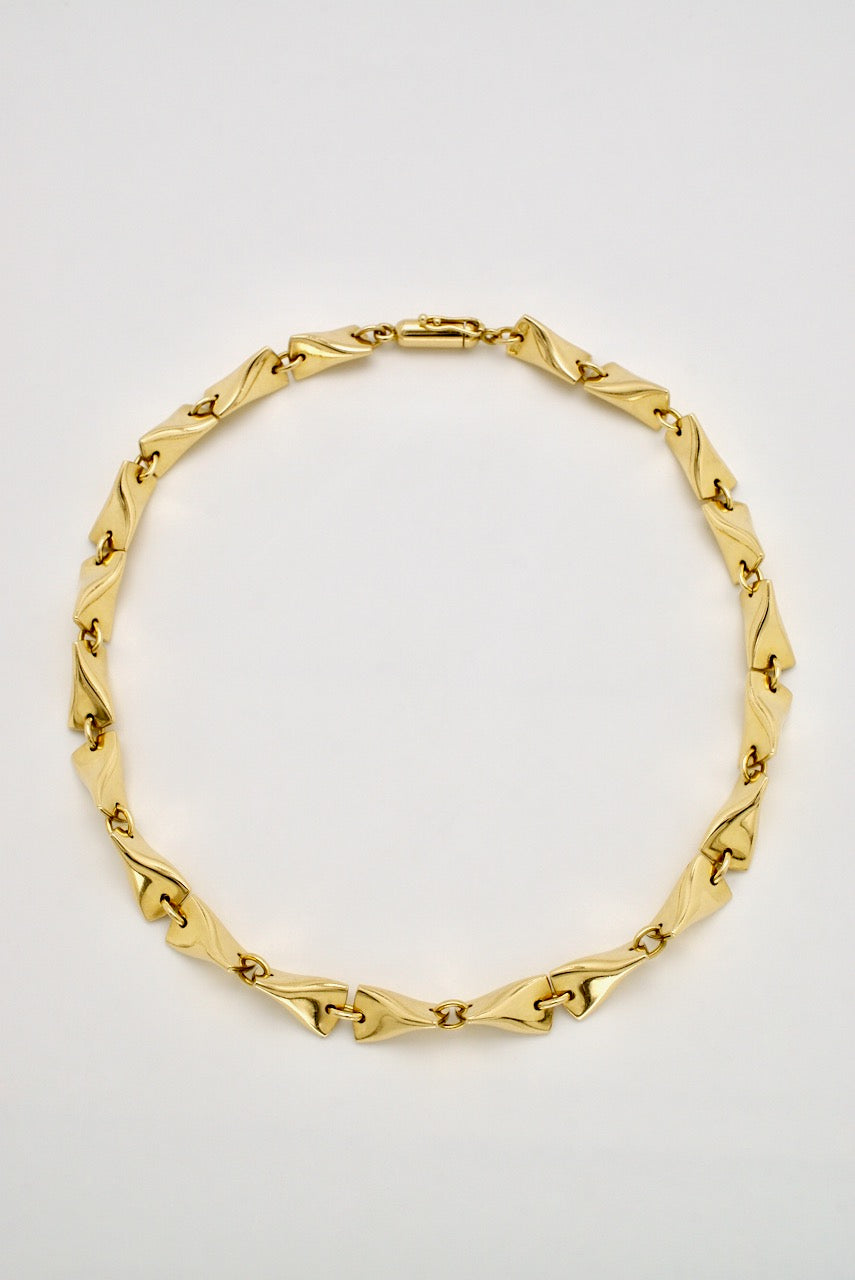 Vintage Georg Jensen 18k Gold Butterfly Link Necklace - Edvard Kindt-Larsen