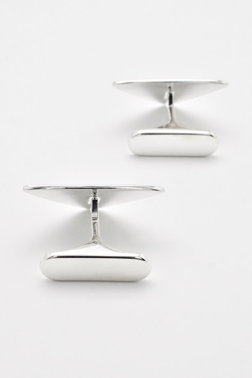 Vintage Hans Hansen Sterling Silver Triangular Cufflinks 1970s