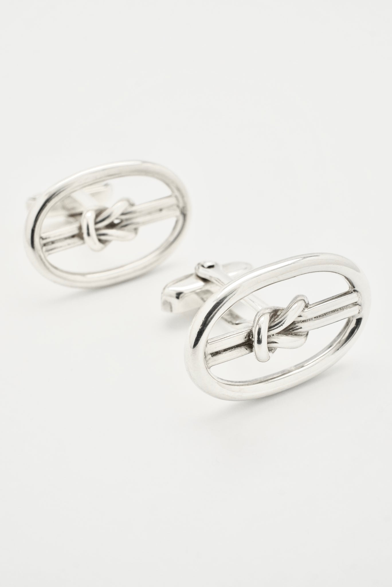 Vintage Gucci Sterling Silver Knot Cufflinks 1980s