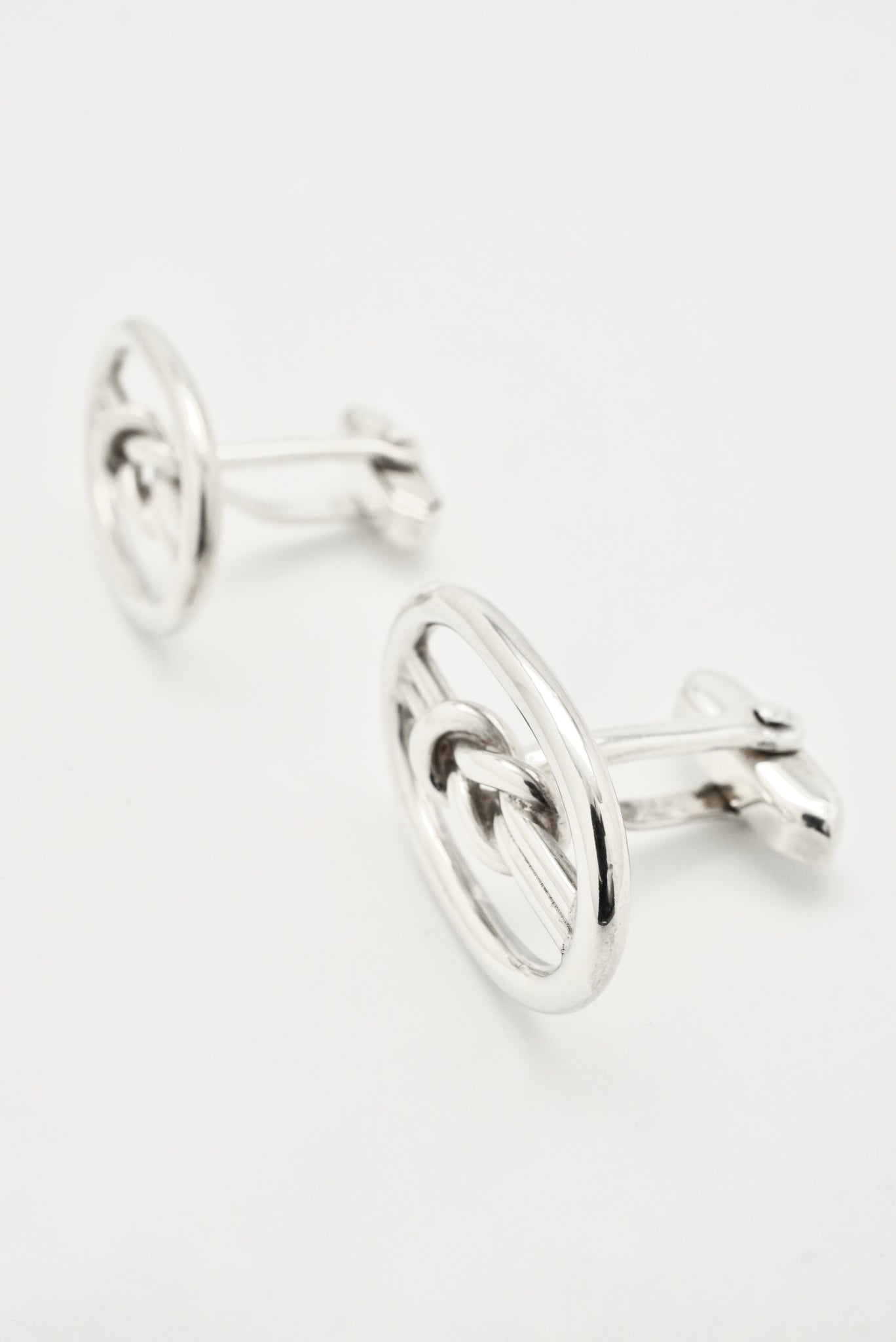 Vintage Gucci Sterling Silver Knot Cufflinks 1980s