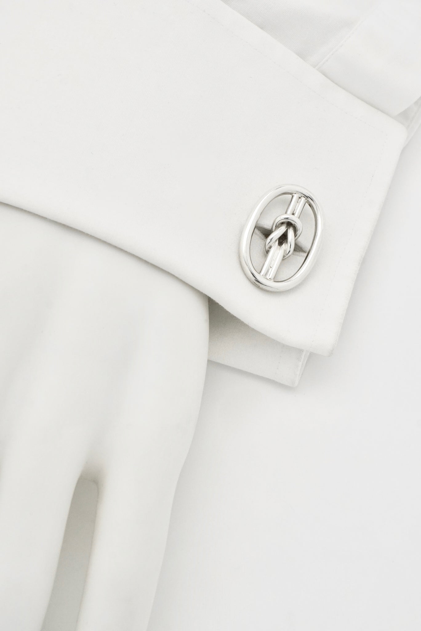 Vintage Gucci Sterling Silver Knot Cufflinks 1980s