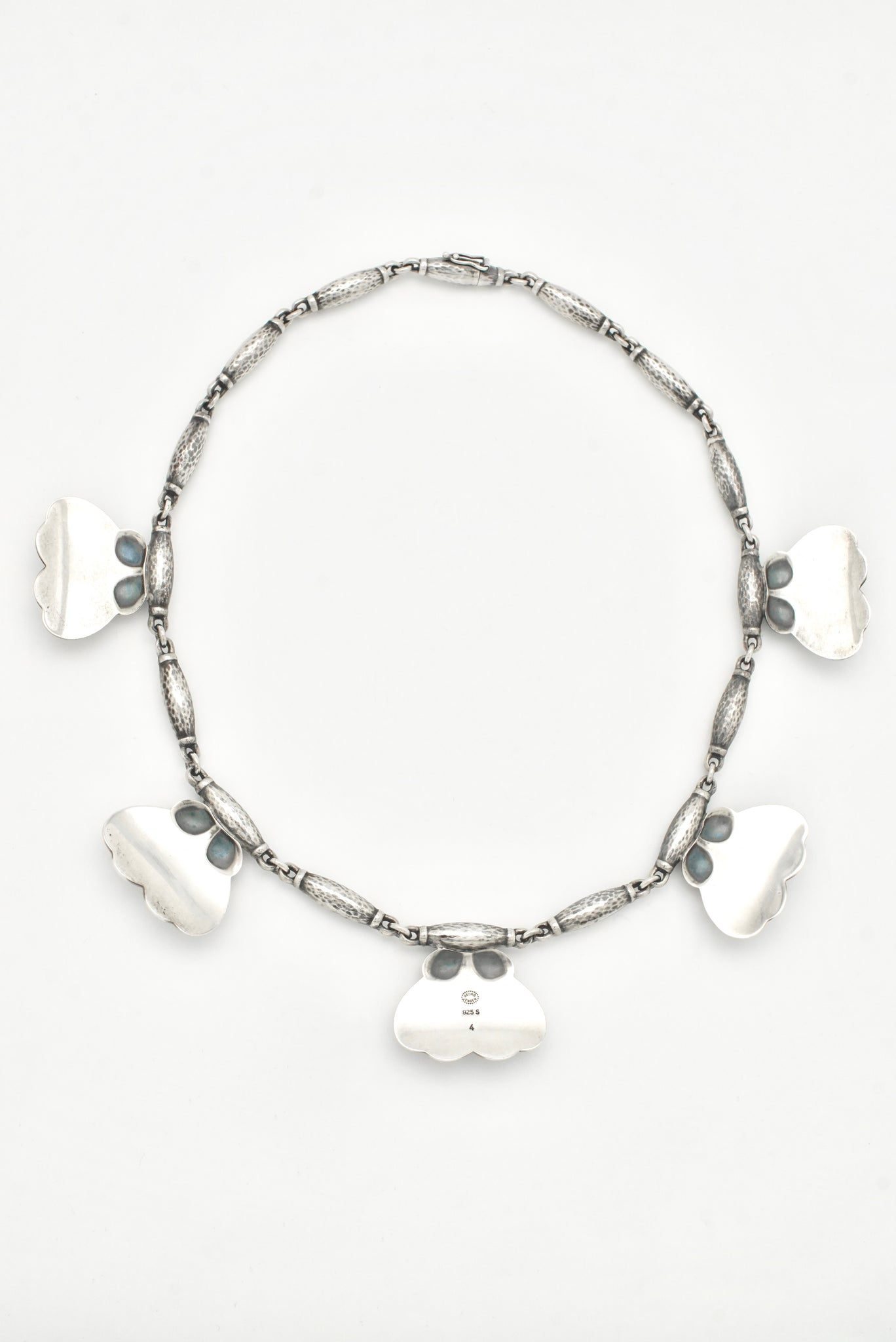 Vintage Georg Jensen Sterling Silver Moonstone Heritage Necklace - Design 4