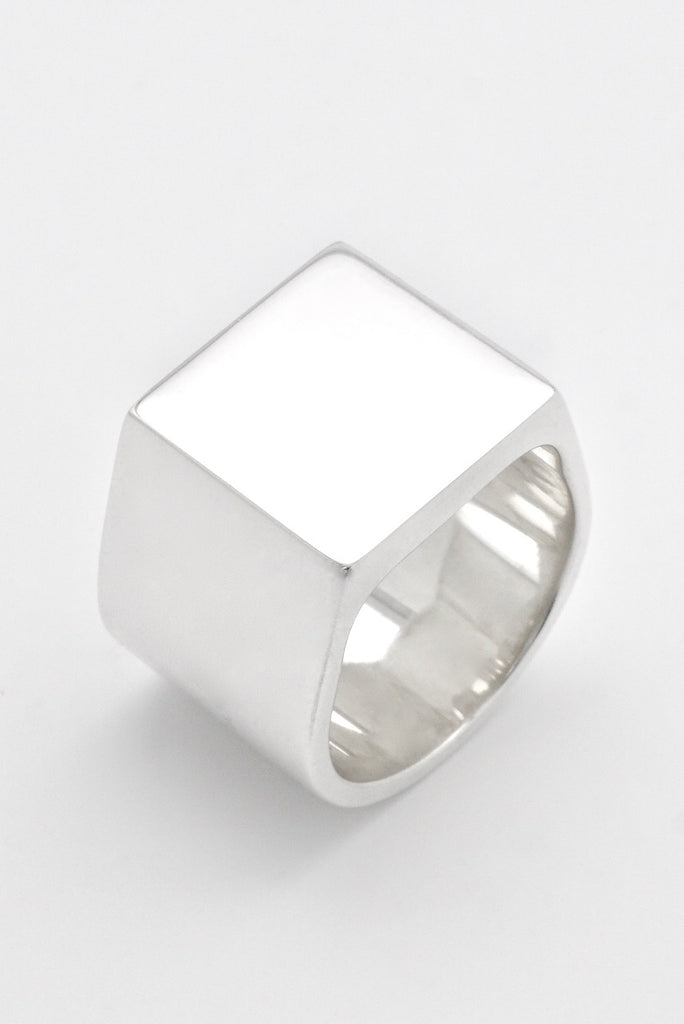 Vintage Gucci Sterling Silver Square Signet Ring