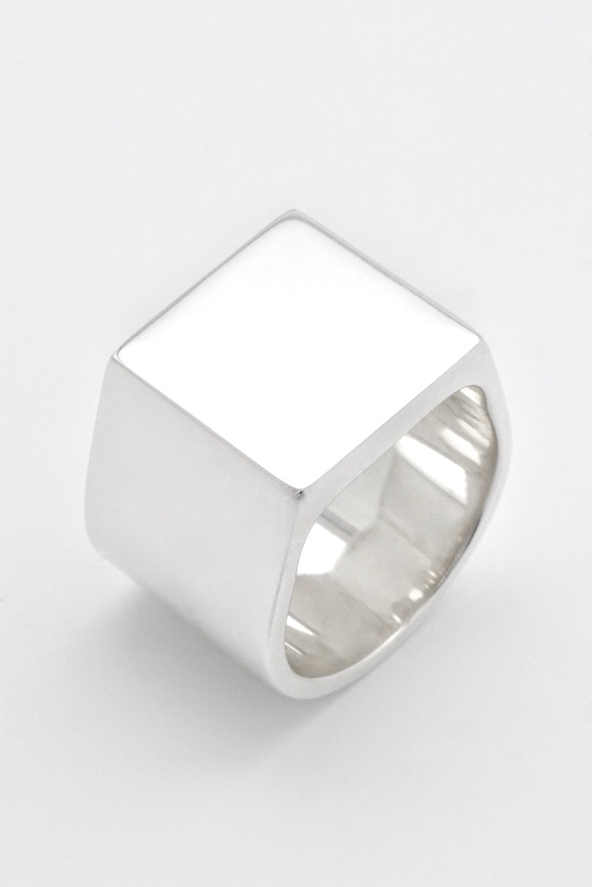 Vintage Gucci Sterling Silver Square Signet Ring