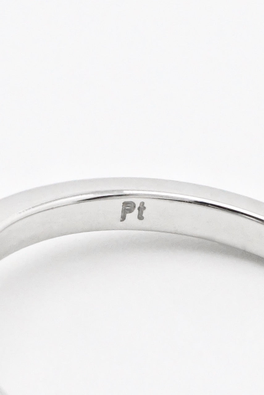 Vintage Platinum Emerald Cut Diamond Solitaire Ring