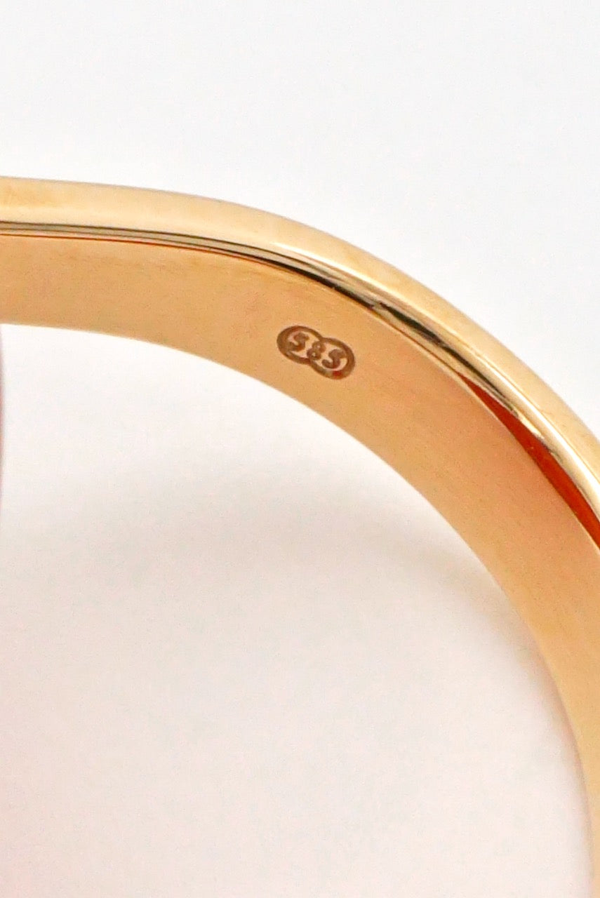 14k Gold Georgian Carnelian Amorial Intaglio Spinner Seal Ring