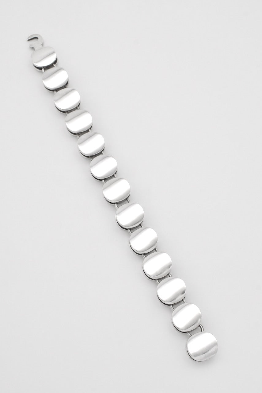 Vintage Georg Jensen Sterling Silver Dot Bracelet - design 124 Nanna Ditzel
